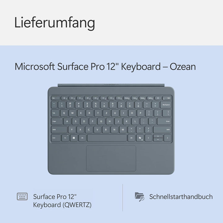 Microsoft Surface Pro 12" Keyboard | kompatibel mit Surface Pro 12" | QWERTZ | Ozean Keyboard Ozean,