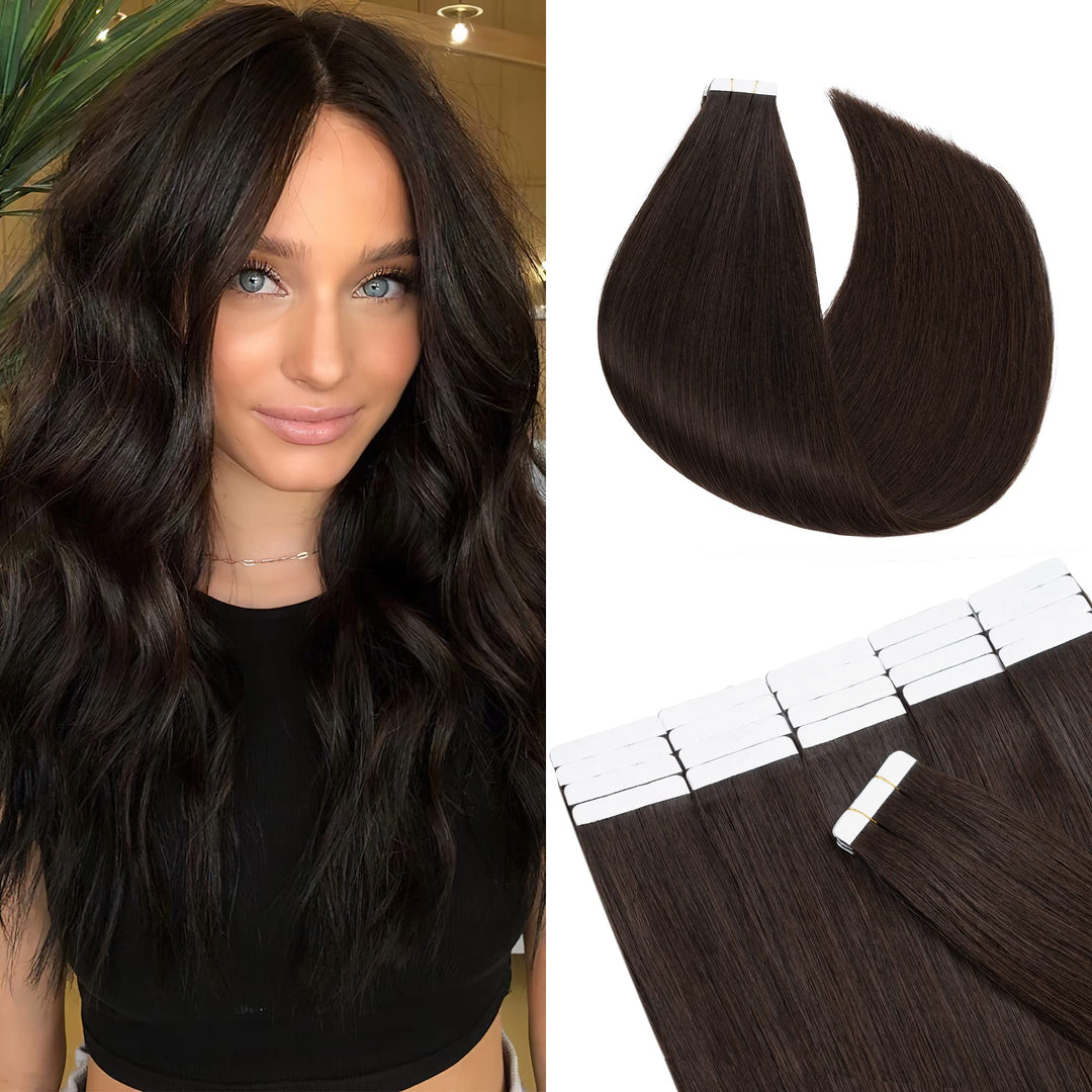 SEGO Echthaar Tape in Extensions Haarverlängerung Invisible Seamless Haarteile Skin Weft Menschenhaa
