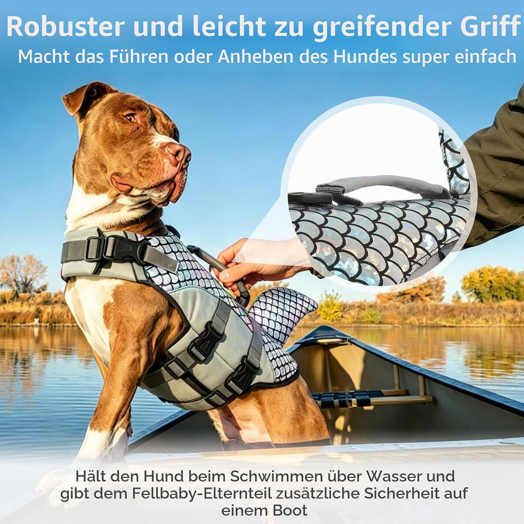 Schwimmwesten für Hunde, Rettungsweste Hunde Schwimmweste Schwimmtraining Hundelebensweste Ripstop F