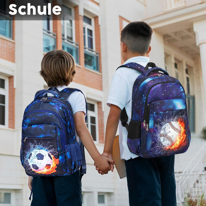 LEDAOU Schulrucksack Jungen Teenager Mädchen Schultaschen Kinder Rucksäcke Wasserdicht Leichtgewicht