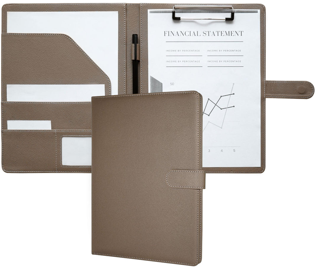 Mymazn Klemmbrett A4 mit Deckel, Mappe A4 Schreibmappe Klemmbrettmappe, PU-Leder Konferenzmappe A4 m