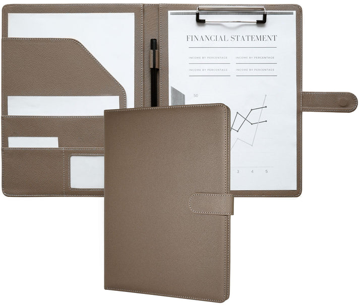 Mymazn Klemmbrett A4 mit Deckel, Mappe A4 Schreibmappe Klemmbrettmappe, PU-Leder Konferenzmappe A4 m