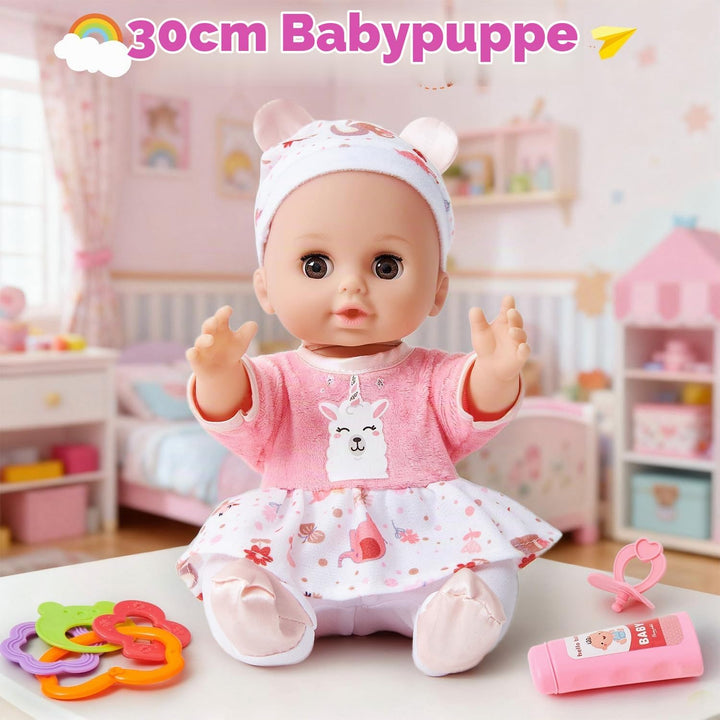 G.C Puppenzubehör Spielzeug Geschenk Mädchen, 36 cm Babypuppe &amp; Rucksack &amp; Puppenkleidung &amp; Töpfchen