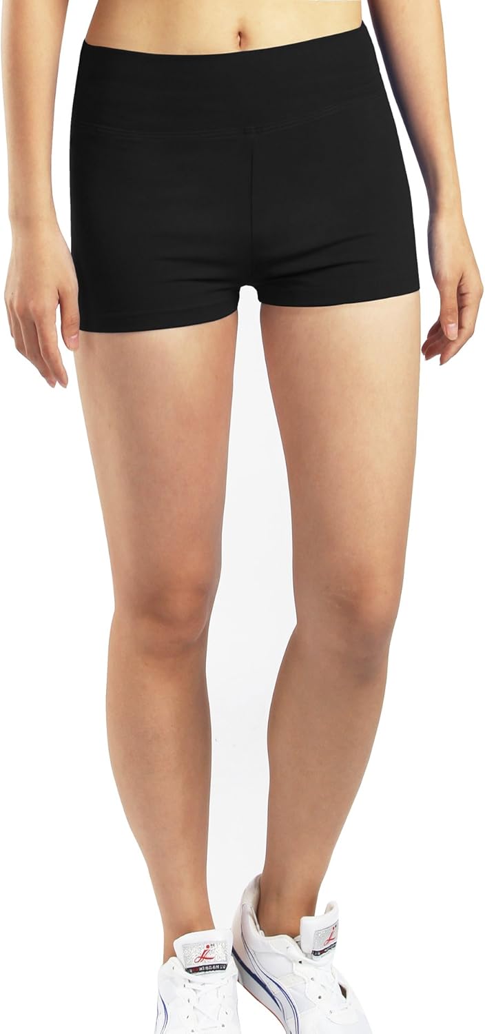 iLoveSIA® Damen-Shorts, ohne Nähte, Shorty, Gummizug, Mehrzweck 2pcs Pack(schwarz+weiss) M, 2pcs Pac