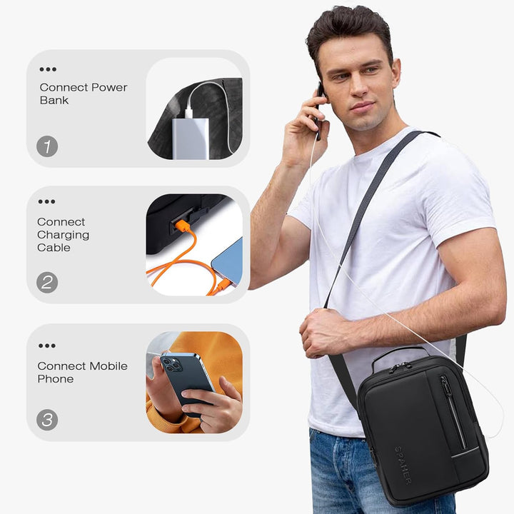 SPAHER Herren Handtaschen Zum Umhängen Umhangetasche Mann Schultertasche Männer Herrentasche Zum Umh