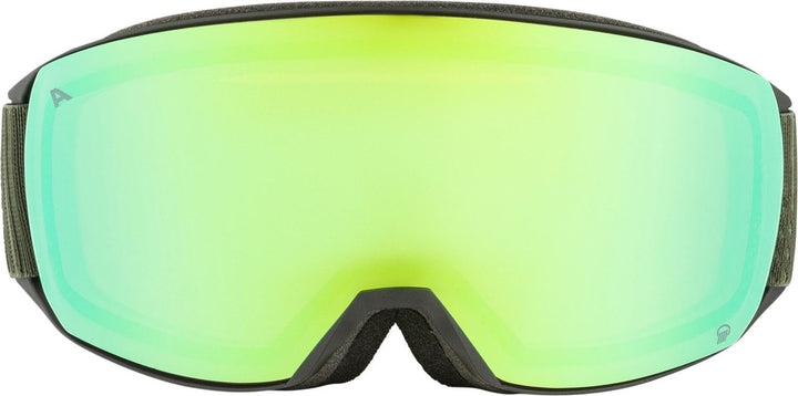 ALPINA Nakiska Q-LITE Skibrille – Verspiegelte OTG Schneebrille für Erwachsene mit Anti-Beschlag-Tec