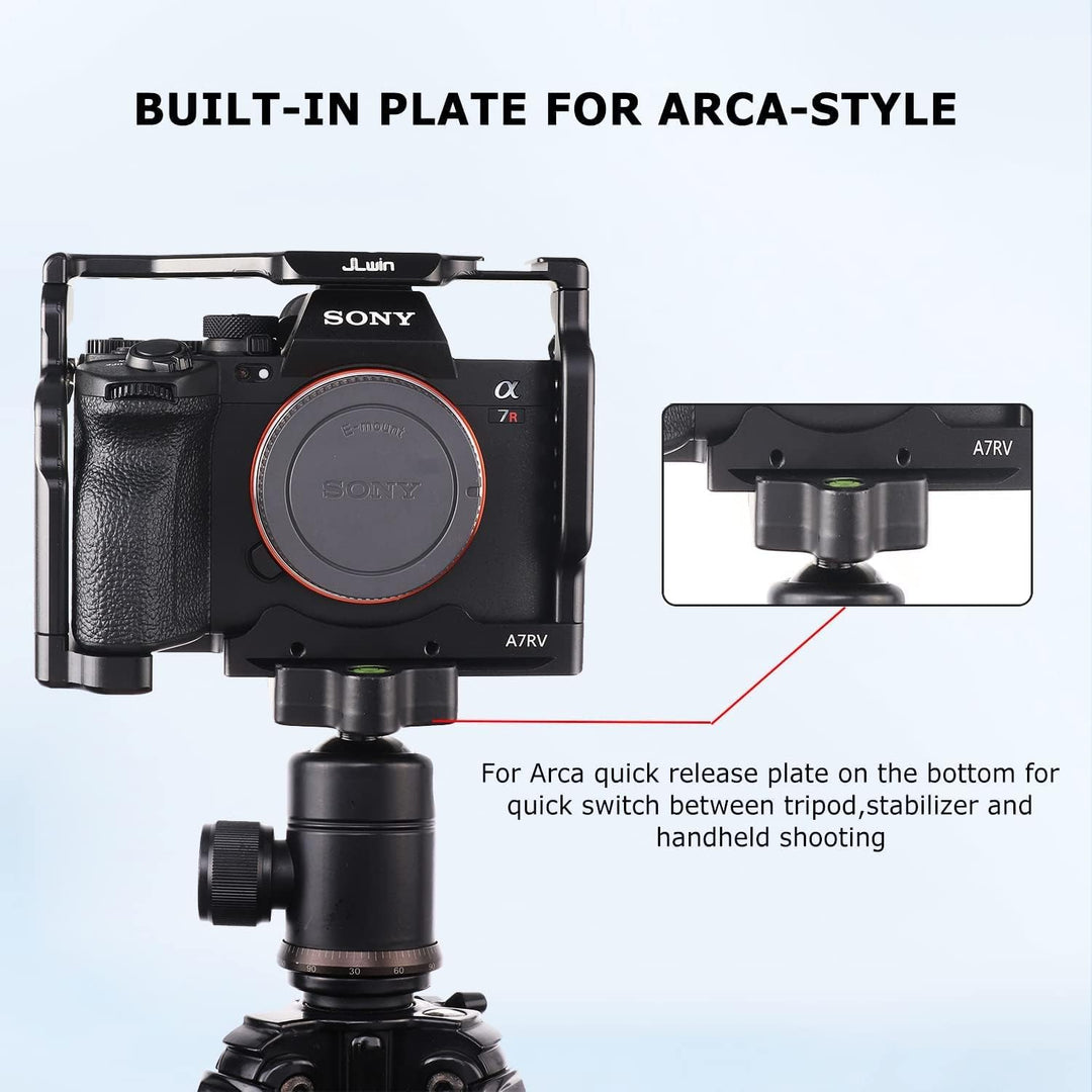 Hersmay A7RV Kamera Cage mit Obergriff Aluminium Kamera Käfig für Sony A7RV Kamera vertikale Aufnahm
