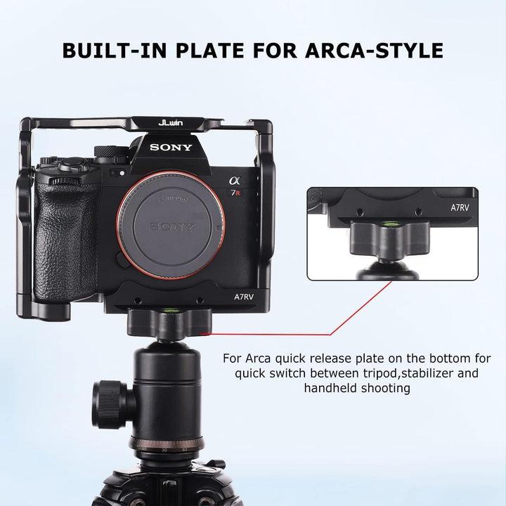Hersmay A7RV Kamera Cage mit Obergriff Aluminium Kamera Käfig für Sony A7RV Kamera vertikale Aufnahm