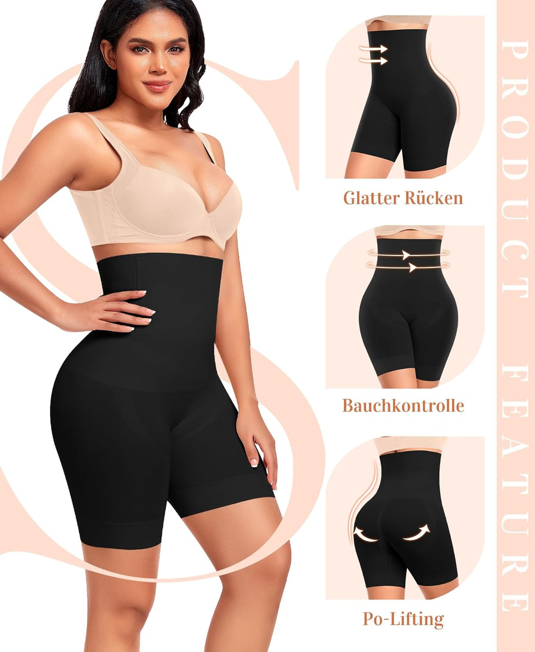 Werkiss Shapewear Damen Bauchweg Unterhose Hohe Taille Shapewear Miederhose Figurenformend Miederpan