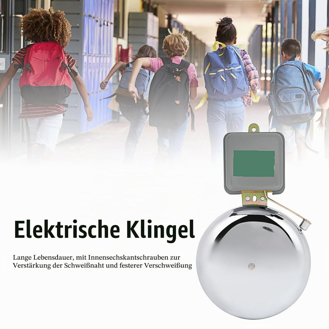 Fafeicy Klassische Türklingel Laut 150 mm AC 220V Funkenfreie Glocken Rostfreiem Stahl Kabelgebunden