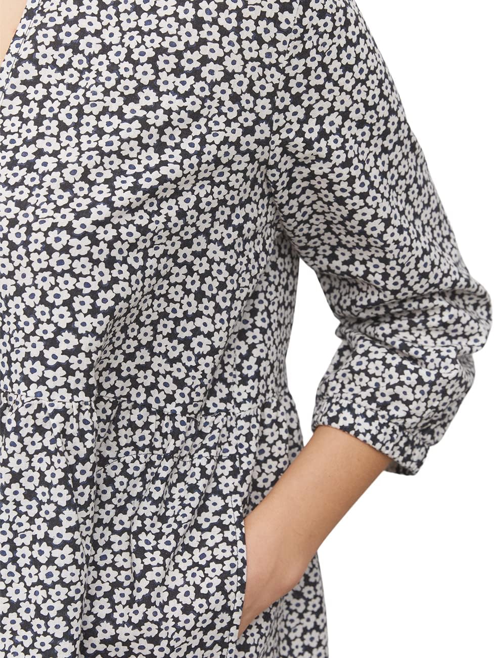 Marc O'Polo Damen W-Beach Tunic Überwurf für Schwimmbekleidung S Blauschwarz, S Blauschwarz