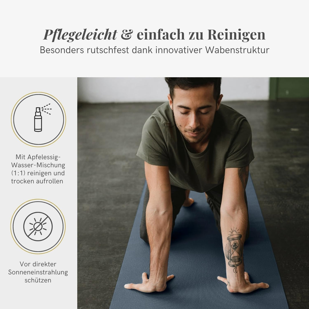 Lotuscrafts Yogamatte Mudra Studio [5mm Dicke] - Hautfreundlich & Schadstoffgeprüft - für Anfänger u