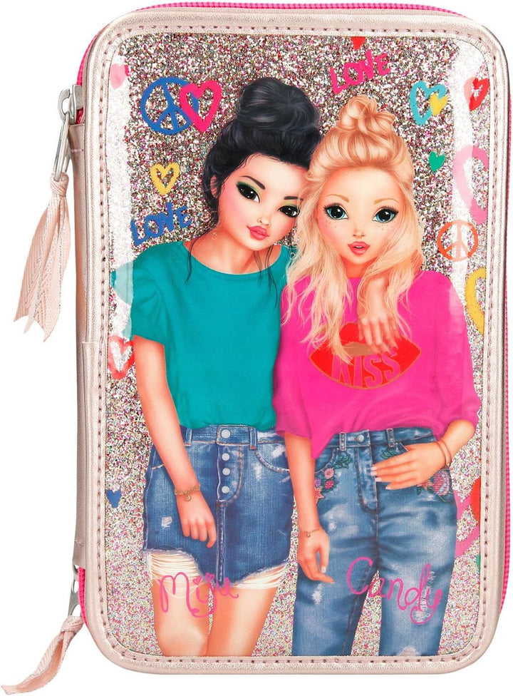 Depesche 8273 - TOPModel Friends Federtasche 3 fach, gold, ca. 20 x 13 x 7 cm Topmodel Friends Gold,