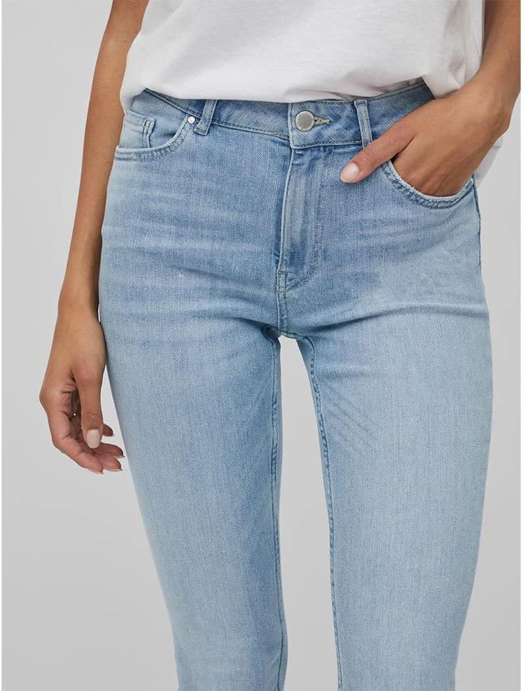 Vila Damen Jeans XS / 32L Light Blue Denim, XS / 32L Light Blue Denim
