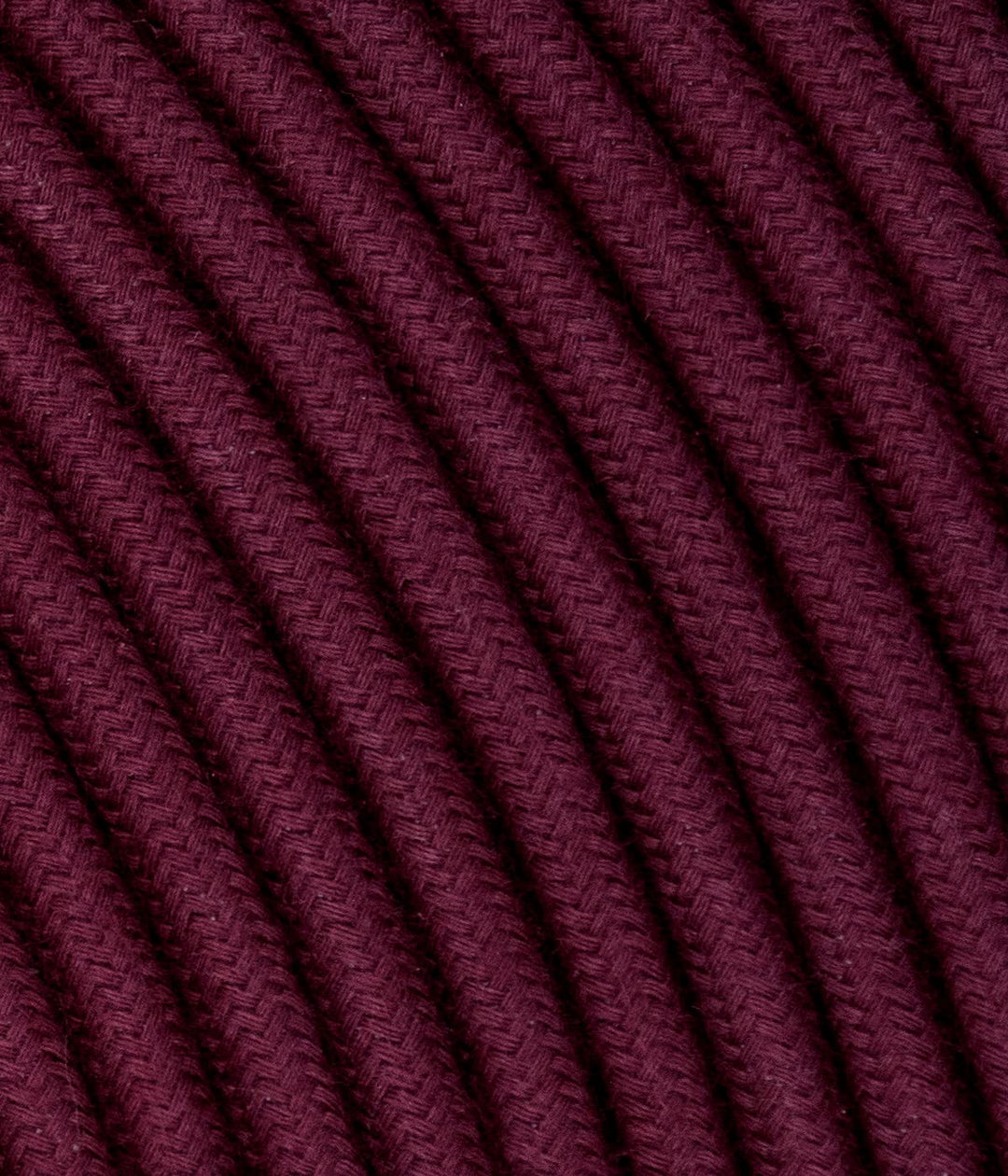 LaMorell LightDesign Textilkabel für Lampe, Stoffkabel 3-adrig (3x0,75mm²) - Rot Wein. Made in Italy