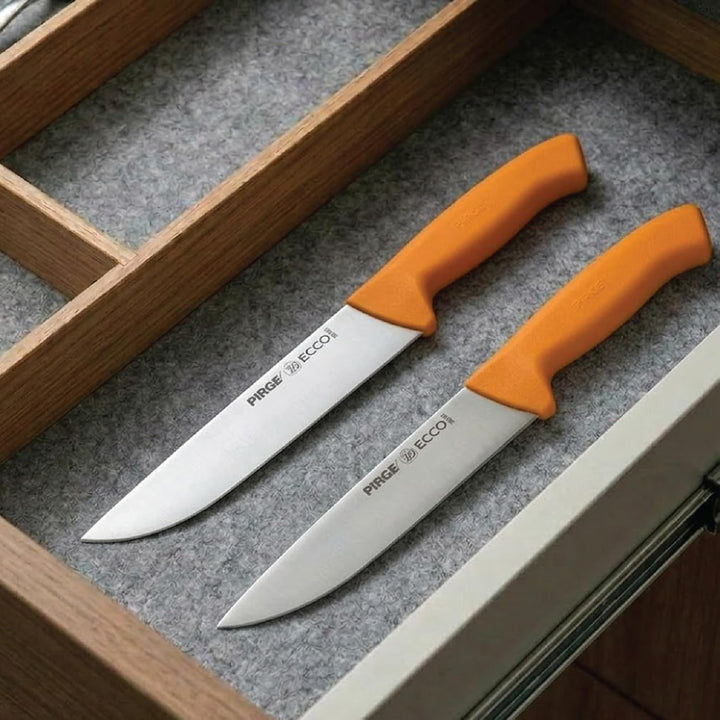 Pirge Ecco Metzgermesser 21 cm Gelb Schlachtermesser - Fleischermesser - Stechmesser - Exzellenter S