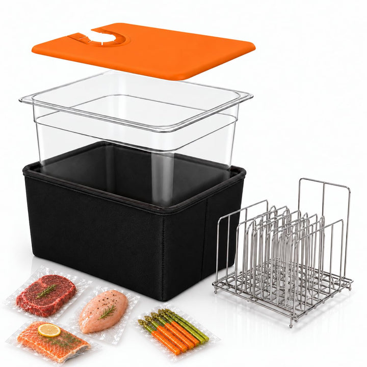 Sous Vide Behälter 12L, Sous Vide Container mit Silikondeckel