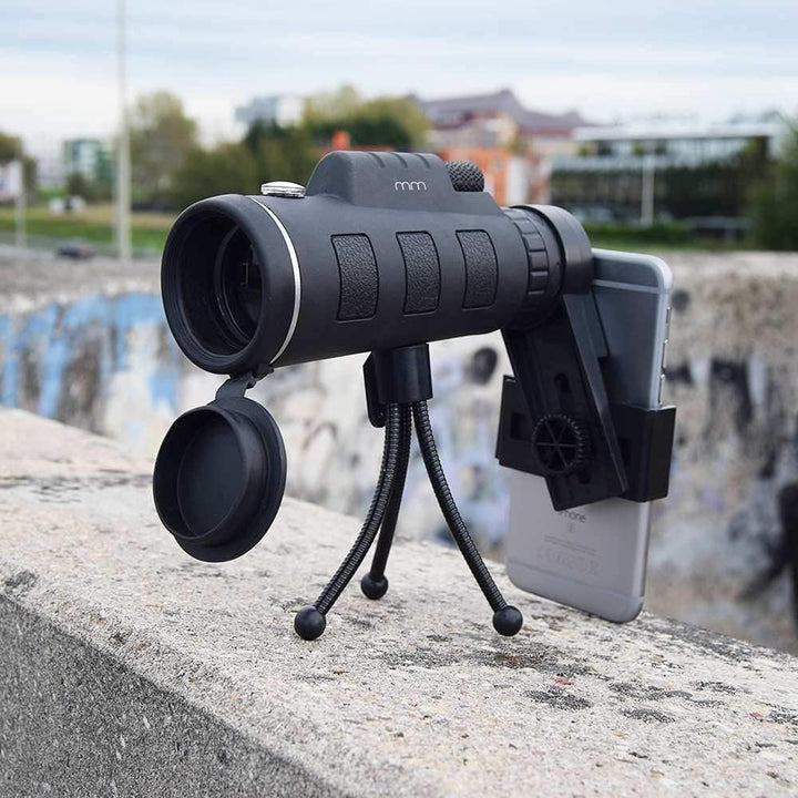 MikaMax - mm - Phone Telescope - Telefon Monokular - Stativ - Verstellbare Halterung - Abmessungen:
