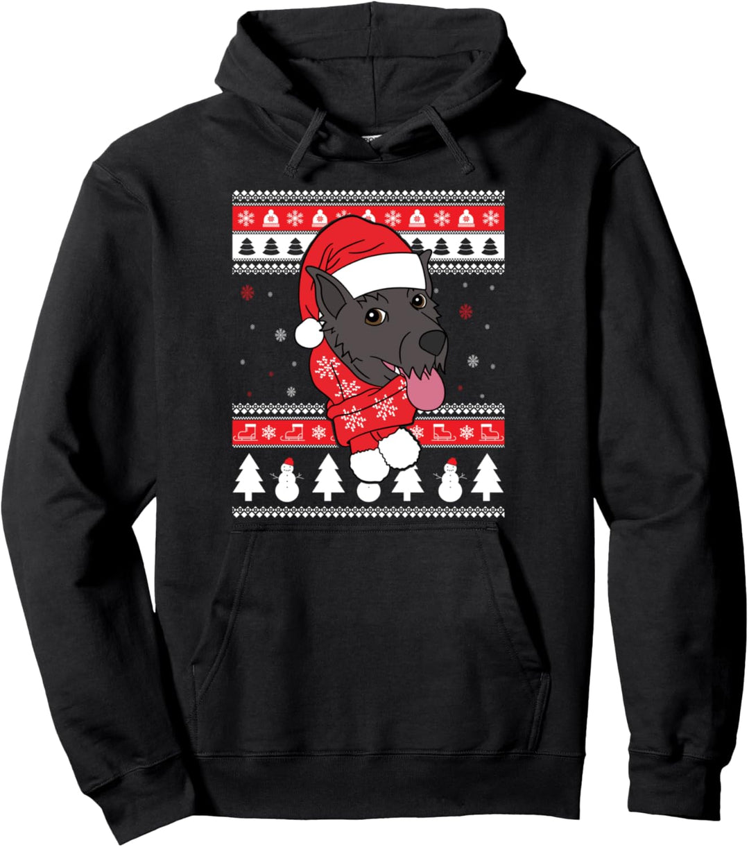 Scottish Terrier Lustiger Hund Hässliche Weihnachten Pullover Hoodie