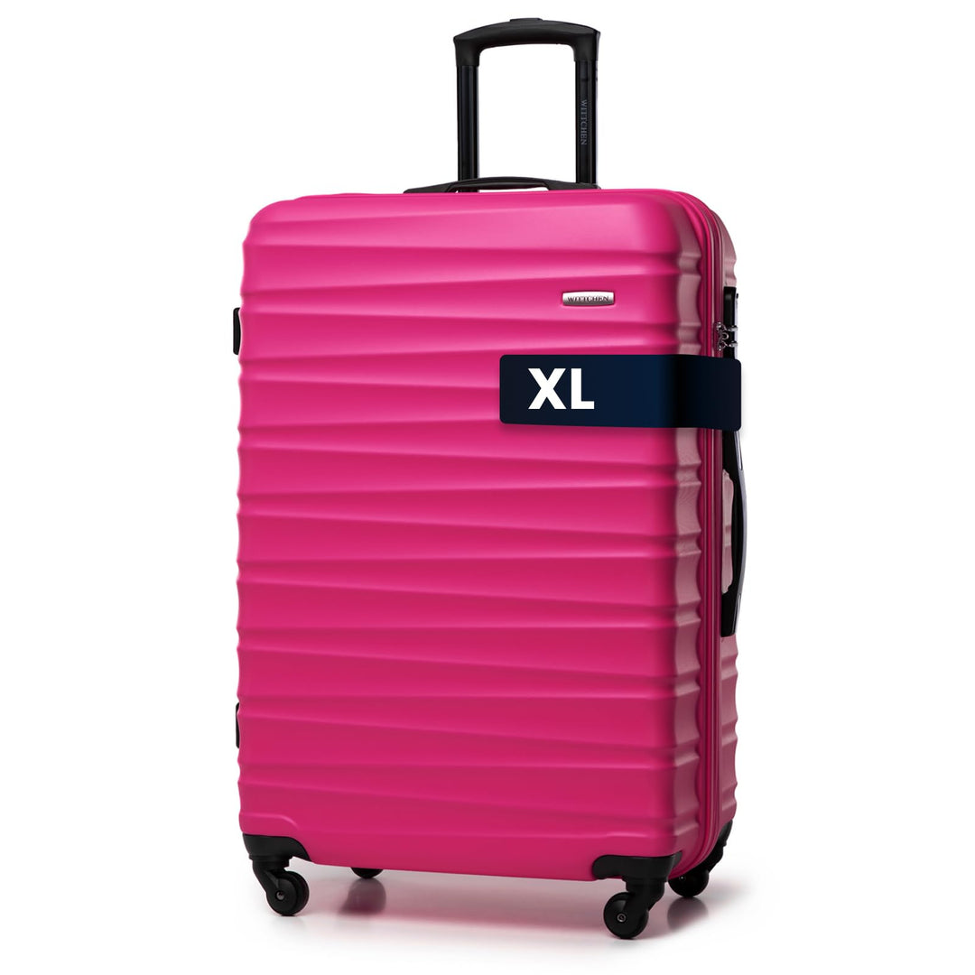 WITTCHEN Reisekoffer Rollkoffer Trolley Grosser Koffer Handgepäck Hartschale aus ABS mit 4 Spinner-R