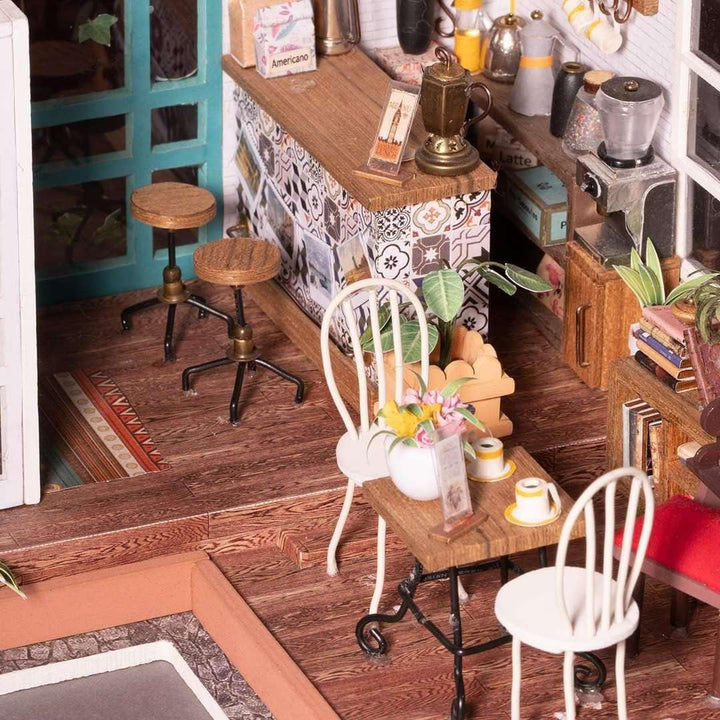 Robotime Miniatuur Huisje Simons Koffie DG109