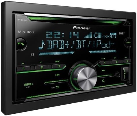 Pioneer FH-X840DAB Doppel-DIN Autoradio Bluetooth-Freisprecheinrichtung, DAB+ Tuner Single, Single