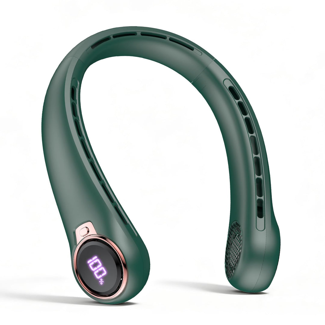 ACELIFE Nackenventilator mit LED-Anzeige, Tragbarer Hals Ventilator Leise | 6000 mAh USB Wiederaufla