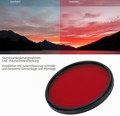 Roter Farbfilter für 67mm 62mm 58mm 55mm 52mm Kameraobjektiv Objektivfilter aus optischem Glas für A