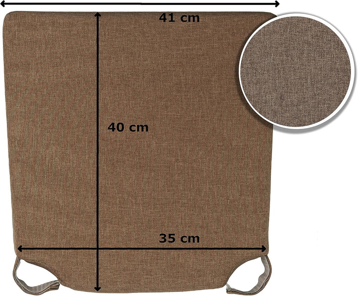 sunnypillow 4er Set Stuhlkissen mit Klettverschluss Polsterauflage Auflage für Stühle - Indoor/Outdo
