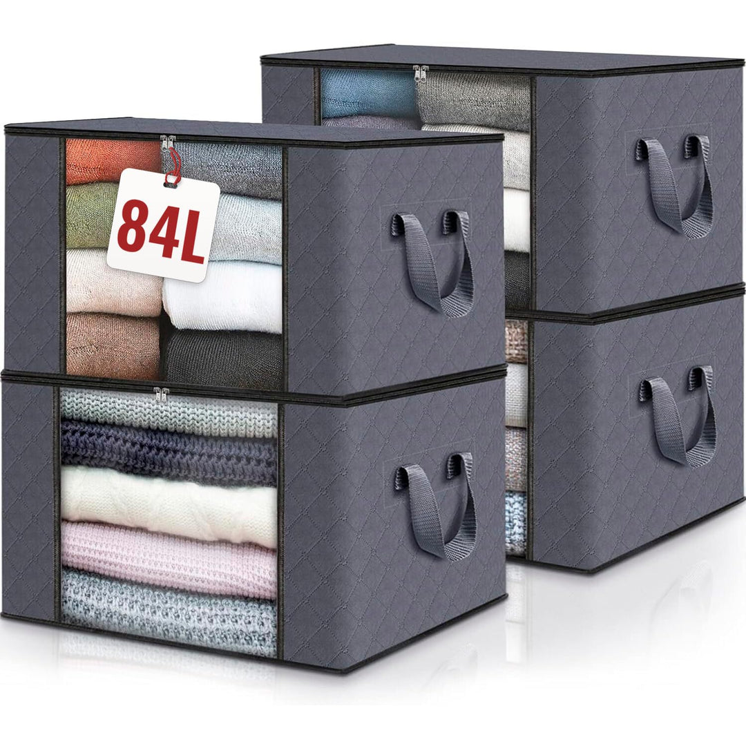 edihome, Aufbewahrungstasche, (4 Stück), Kleideraufbewahrung, Kleiderschrank organizar, Unterbett Au
