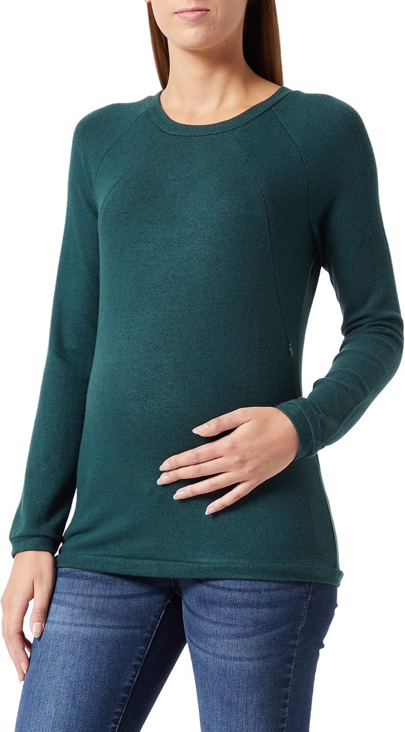 Noppies Damen Top Pineville Nursing Long Sleeve T Shirt, Green Gables - P982, 44 EU