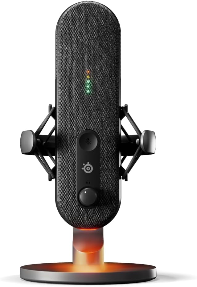SteelSeries Alias USB-Mikrofon für PC – 3 Mal grössere Kapsel fürs Gaming, Streaming und Podcasting