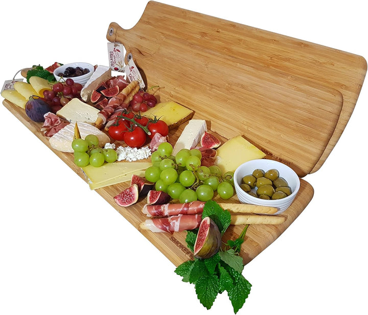 SmokeMax® XXL Riesengrosses Servierbrett (ca. 88x27x2cm), Schneidebrett, Designbrett aus natürlichen