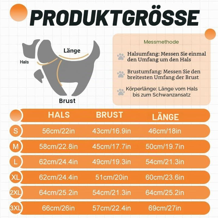 Hunderegenmantel wasserdicht &amp; windfest - Einstellbar für kleine, mittelgrosse, grosse Hunde - Leich