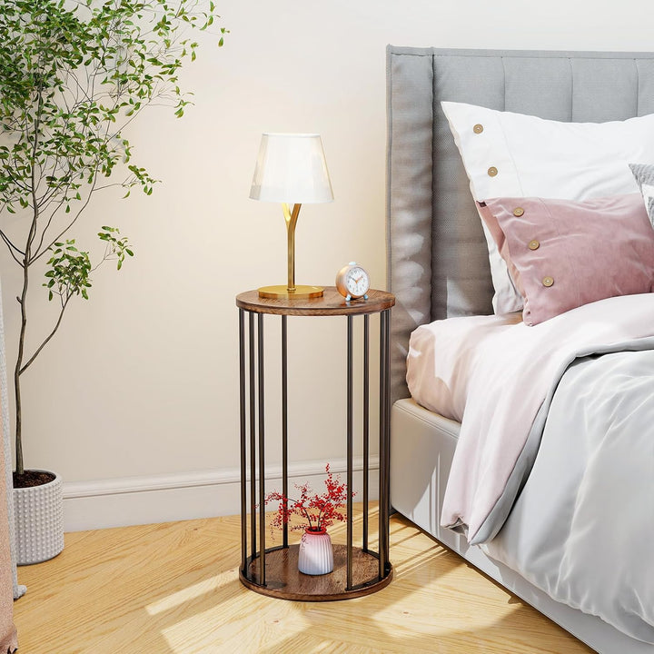 HDANI Rund Pflanzenständer Metall 35cm,Solider und Robuster Blumenständer für Wohnzimmer, Garten,Bal