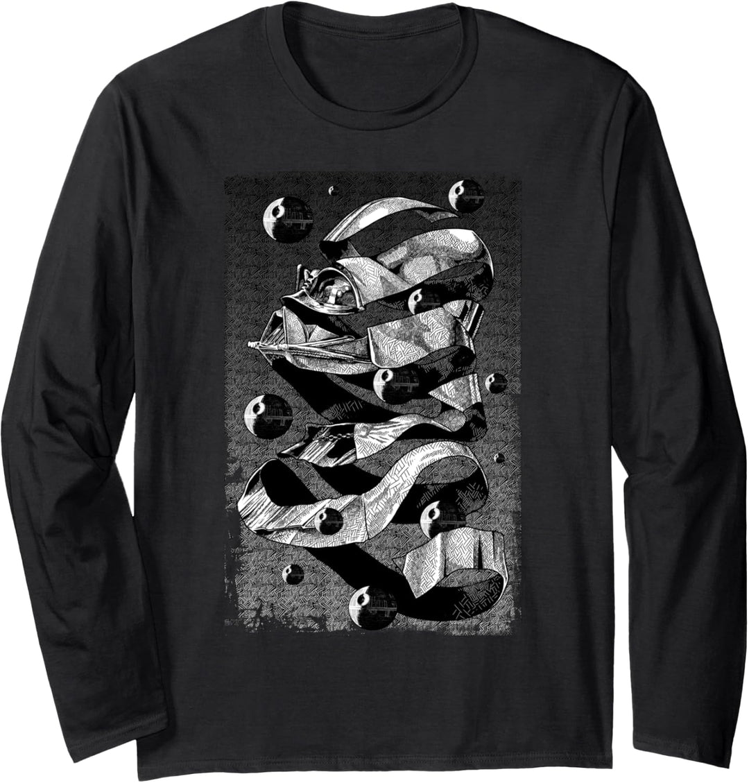 Star Wars Darth Vader Ribbon Side Portrait Langarmshirt
