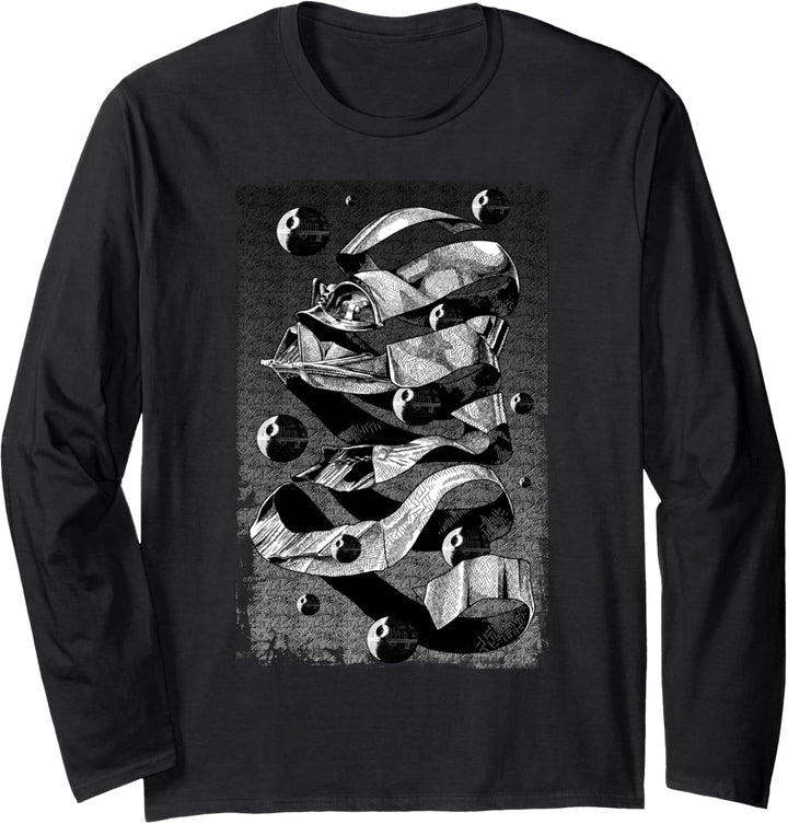 Star Wars Darth Vader Ribbon Side Portrait Langarmshirt