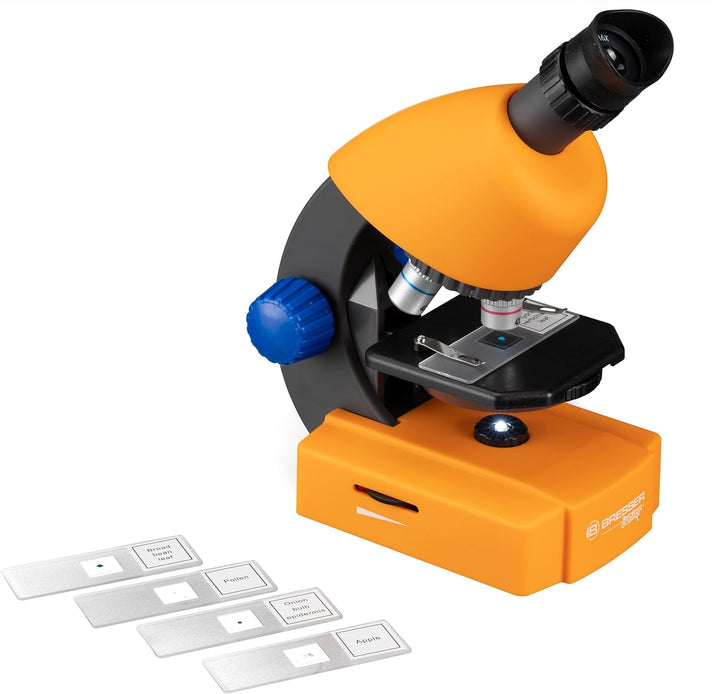 Bresser Junior Mikroskop &amp; Teleskop Set mit Mikroskop 40x-640x Vergrösserung und 40/400mm Teleskop f