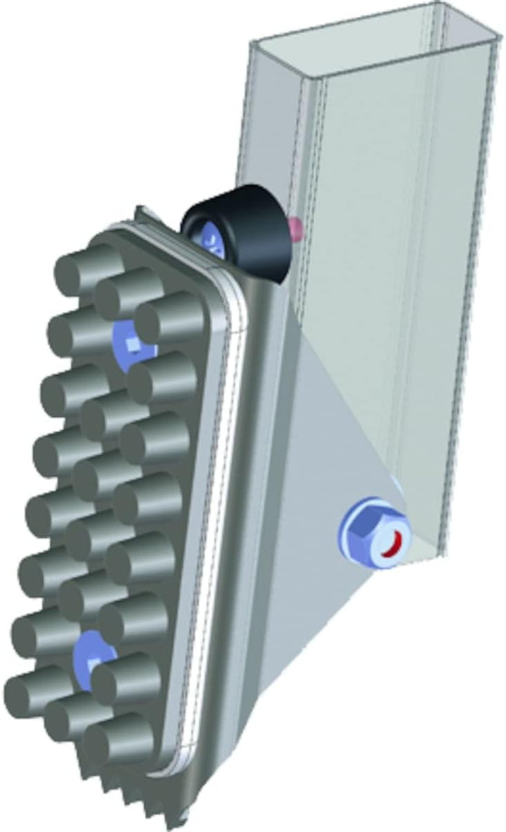 Schwenkfuss mit Gummiauflage 125 x 50 mm