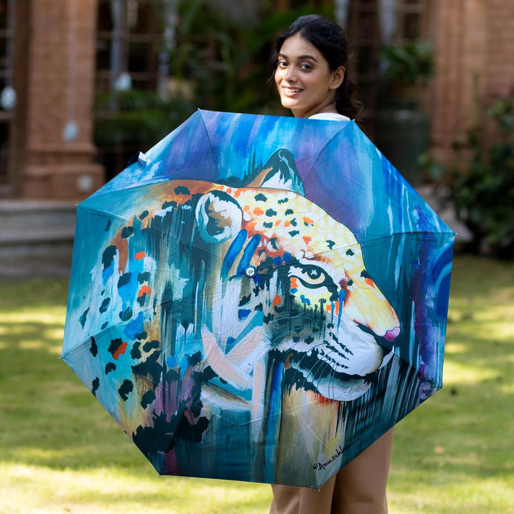 Anuschka Hand Painted Leather Multicompartment Organiser Tote Abstract Leopard, Abstract Leopard