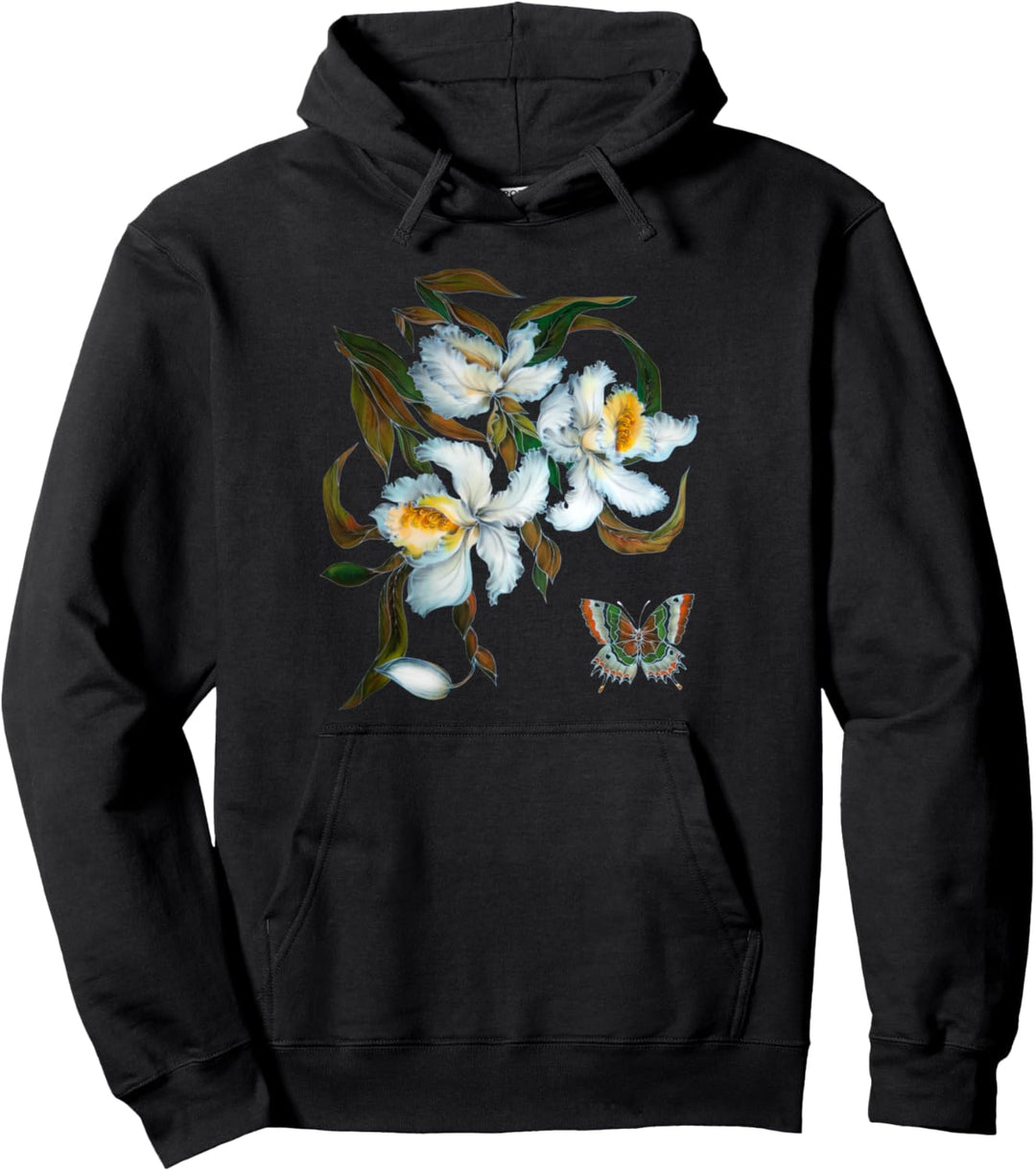 Planzen Schönes Pflanzen Motiv Damen Herren Insekt Orchidee Pullover Hoodie