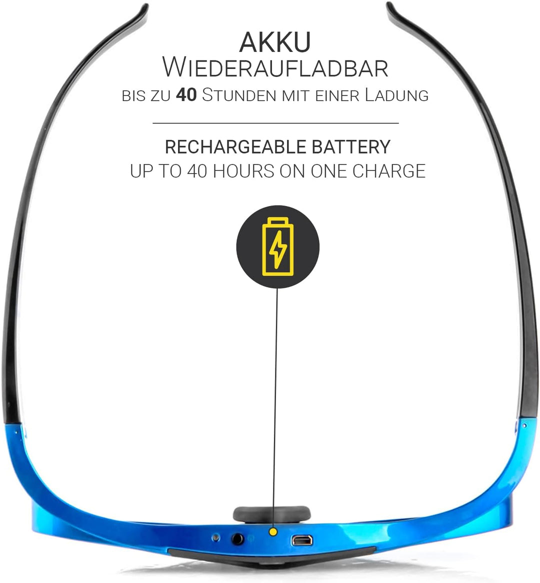 Hi-Shock DLP Pro Blue Heaven | DLP Link 3D Brille kompatibel mit 3D DLP Beamer von Acer, BenQ, Optom
