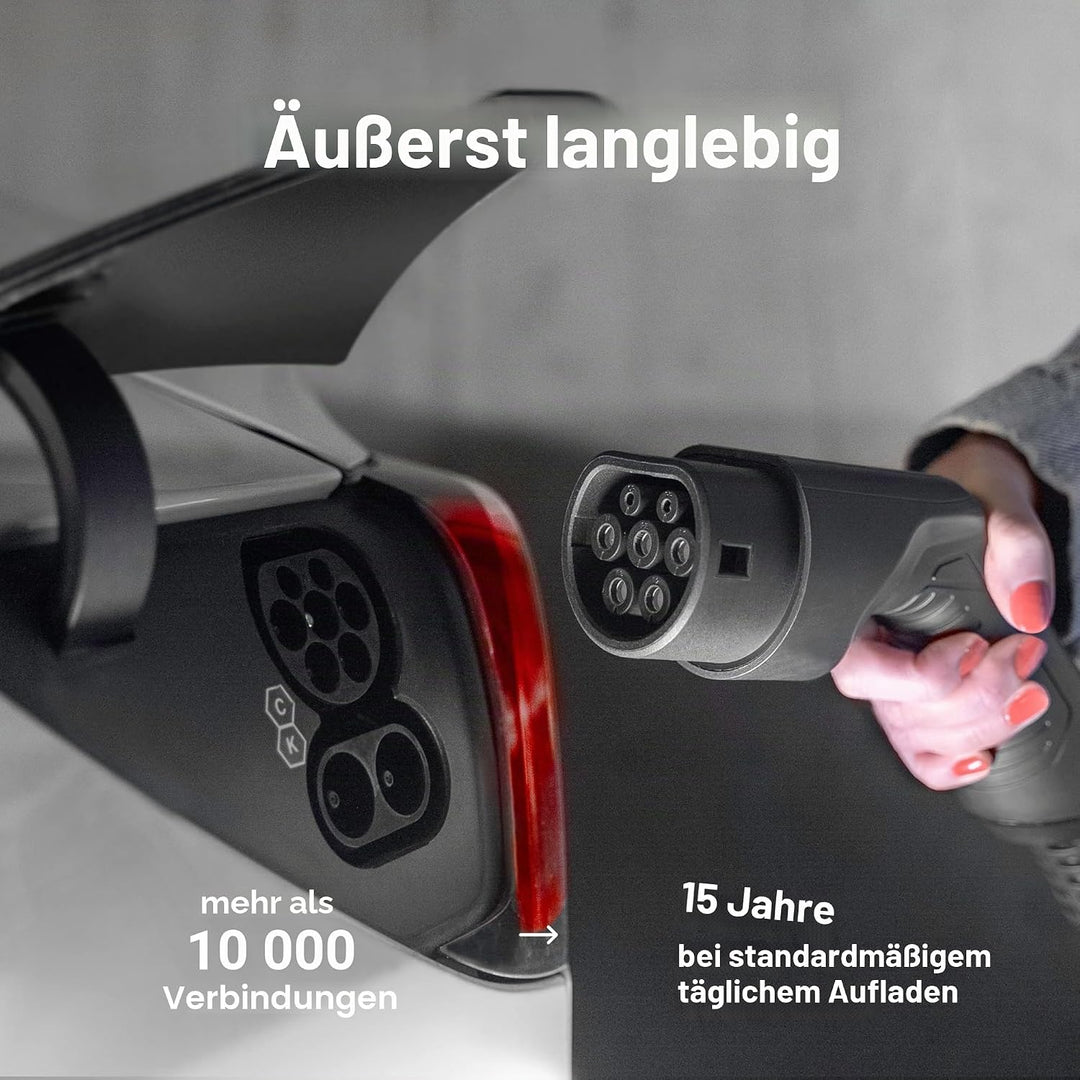 Green Cell GC Typ 2 Ladekabel für EV Elektroautos PHEV | 7.2kW | 32A | 5 Meter | Typ 2 auf Typ 2 | 1