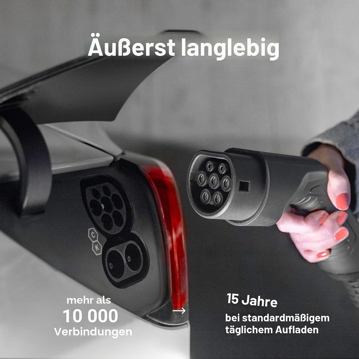 Green Cell GC Typ 2 Ladekabel für EV Elektroautos PHEV | 7.2kW | 32A | 5 Meter | Typ 2 auf Typ 2 | 1