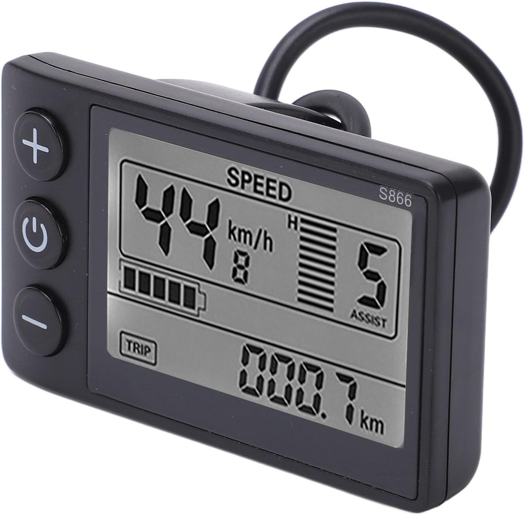VBESTLIFE Elektrisches Fahrrad-LCD-Display, 24 V 36 V 48 V Bedienfeld LCD-GrossBild-FahrradmessgeräT