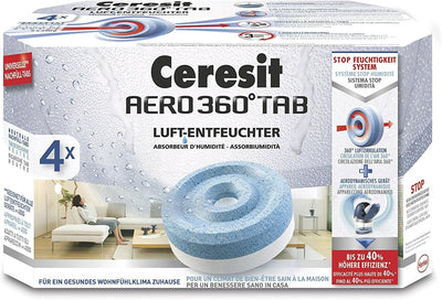 Ceresit 1655660 Aero 360 Grad Luftentfeuchter Nachfüller 4 Nachfülltabs, 4 Nachfülltabs