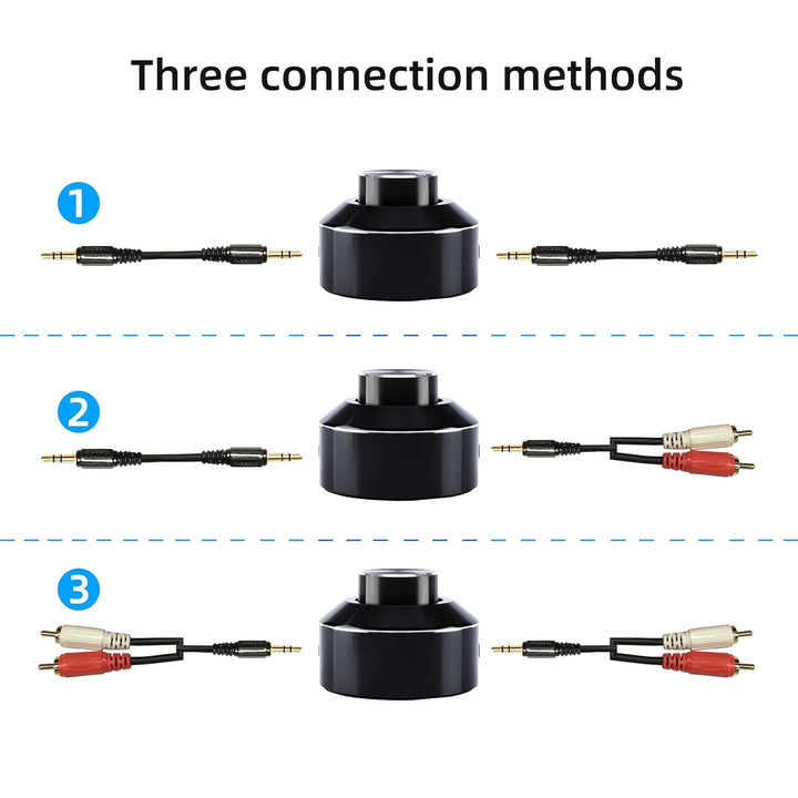 Mini Lautstärkeregler, 3,5 mm HiFi Verstärker Umschalter, Mini Volume Control Knob, Audio-Einsteller