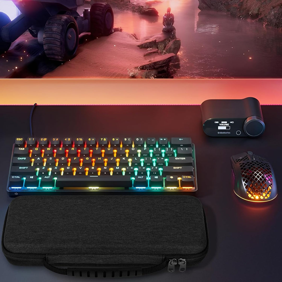 Geekria Shield 60% kompakte Tastaturhülle, Hartschale, Reisetragetasche für 61 Tasten, kompakt, mech