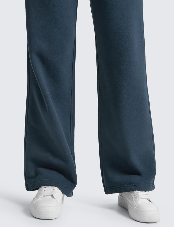 CRZ YOGA Damen Jogginghose Gefütterte Baumwolle Hohe Taille Joggers Soft Freizeithose Winter Lounge