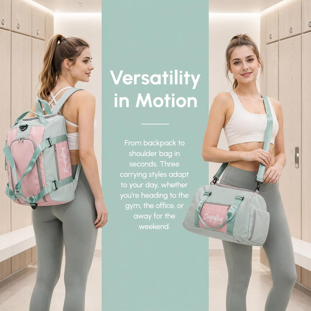 Sporttasche Damen Herren 35L Reisetasche mit Schuhfach und Nassfach Wasserdicht Gym Bag Trainingstas